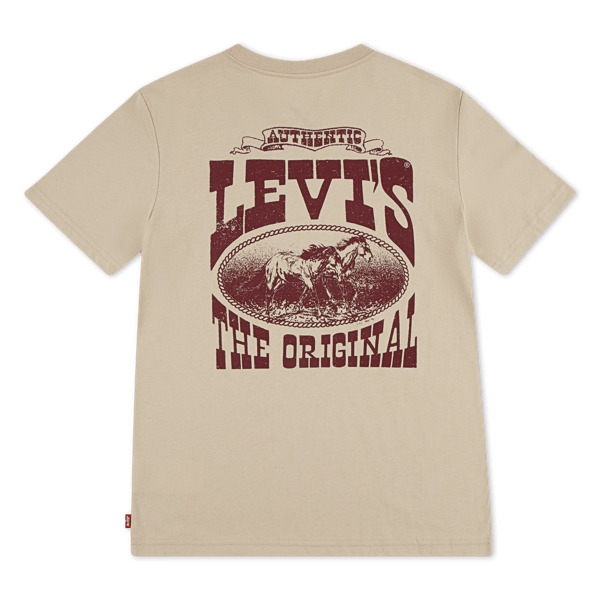 Levi's Kids "Galloping Free" Cowboy Style T-shirt - 8EN614-GAB - White Pepper