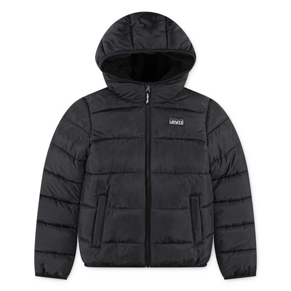 Levi's Kids Black Sherpa Lined Puffer Coat - 8EN628-023