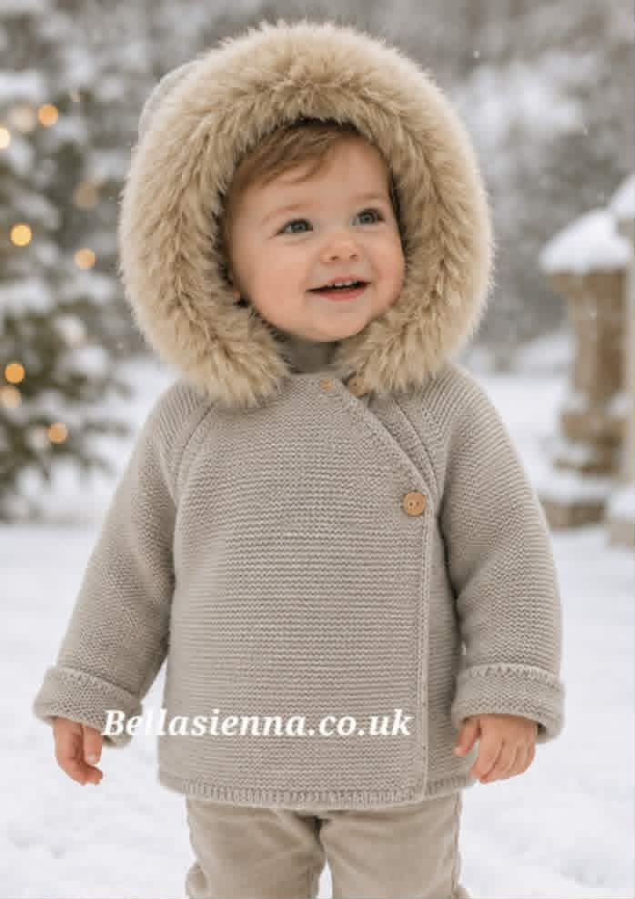 Mac Ilusion knitted coat with detachable faux fur trim - 9094