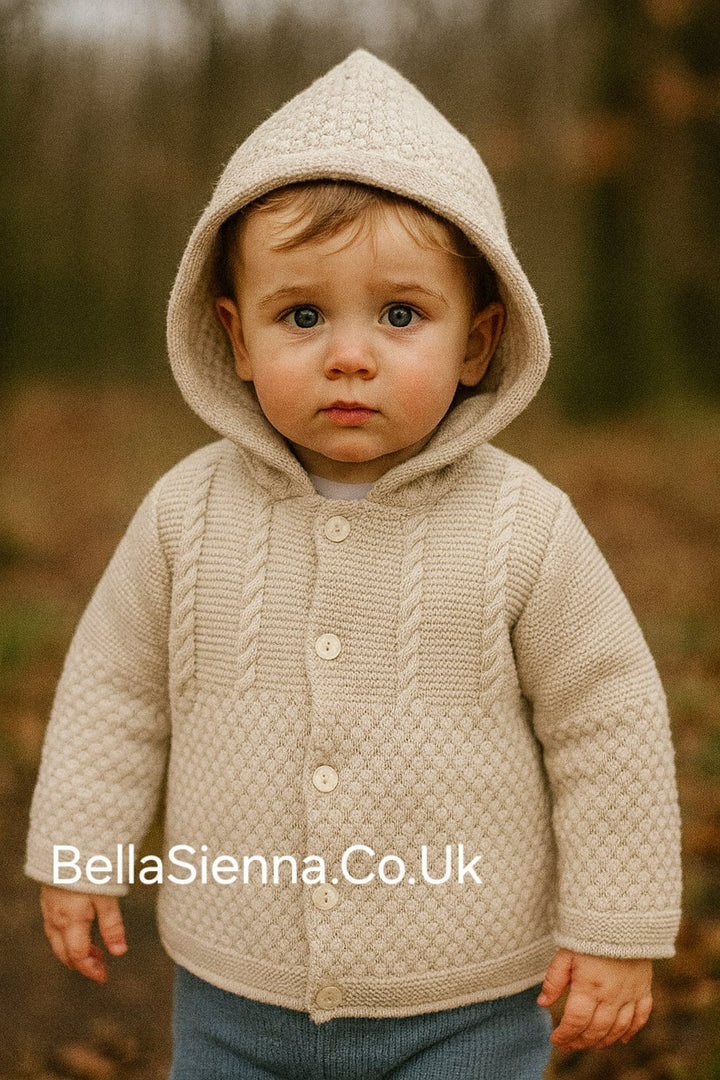 Sarah Louise Chunky Knitted Jacket -  008067 - Beige