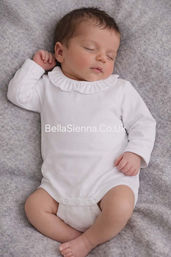 Rapife White Frilly Collared Vest Top - 902