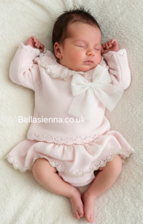 Mac ilusion Baby Pink Top And Bloomers 9039R