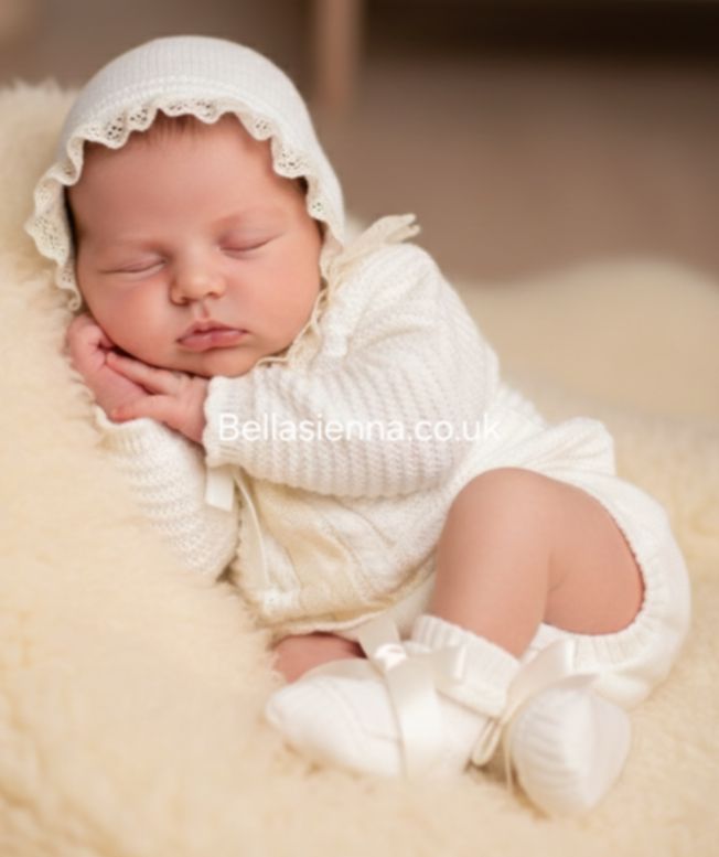 ilusion Cream Knitteed Lace Four Piece Set 9041