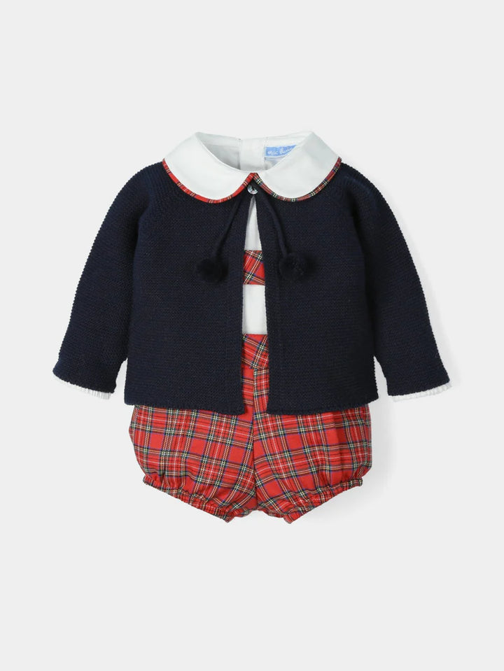 Mac iIusion Three Piece Tartan Set With Cardigan - 9117