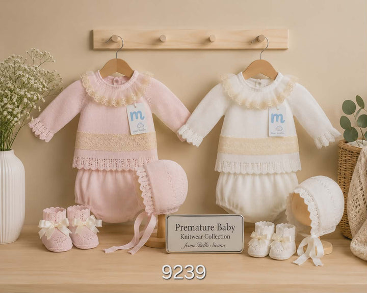 Mac ilusion Ivory Four Piece Knitted "Coming Home" Outfit - 9239