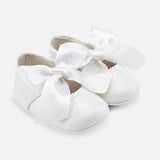 Mayoral Baby White Pram Bow Shoes - 9284