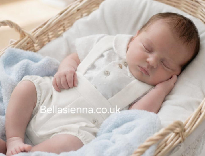 Mac ilusion Boys Shirt & Ivory Linen Shorts With Straps - 9363