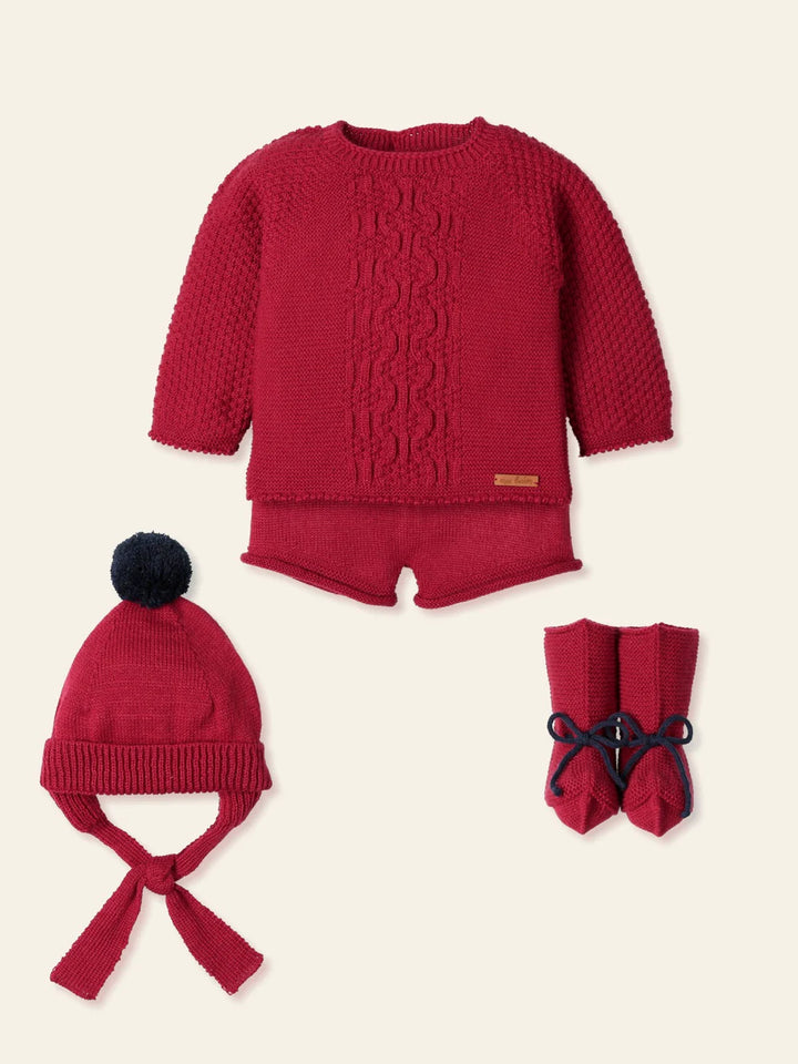 Mac ilusion Boys Four Piece Deep Red & Navy Set - 9436 - Scarlet