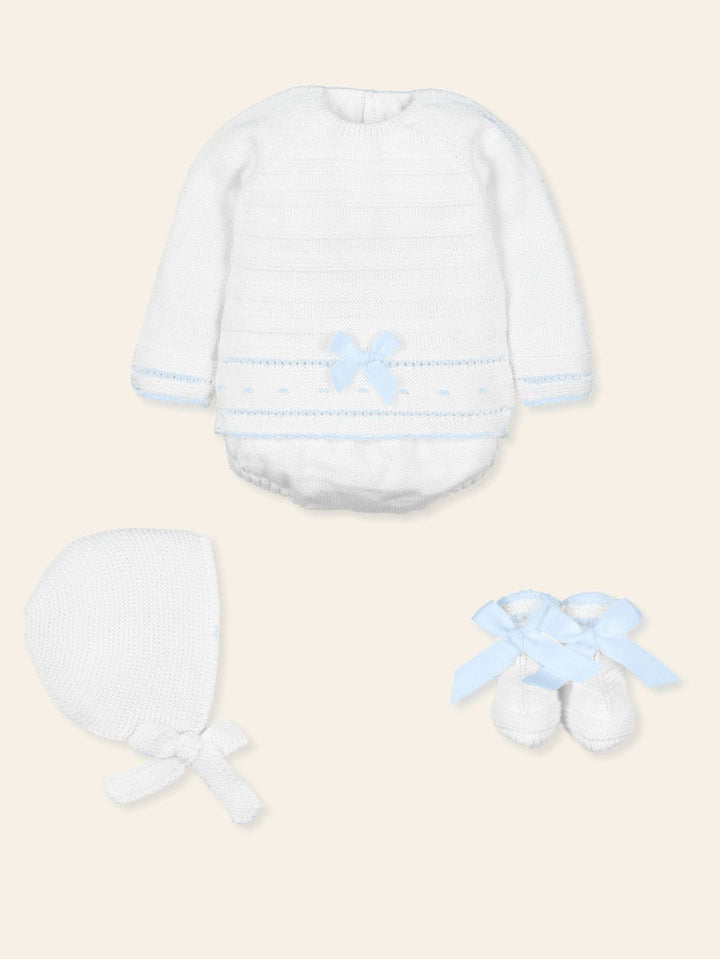 Mac ilusion White & Blue Shawl Blanket - TO81