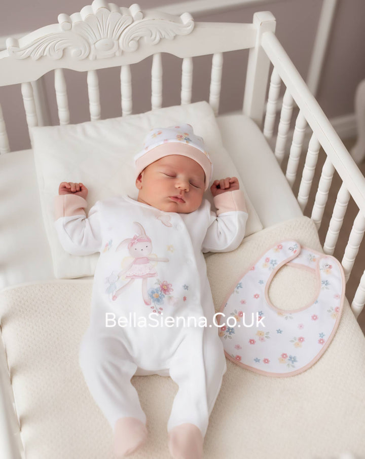 Mayoral Baby Girls 3 Piece Gift Set - Babygrow, Bib & Hat - 9448