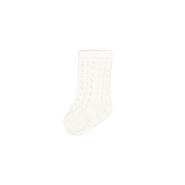 Mayoral Ivory High Openwork Socks - 9709