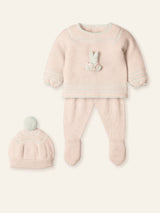 Mac ilusion Baby Girls Three Piece Bunny Rabbit Set - 9809 - Nude - Pink