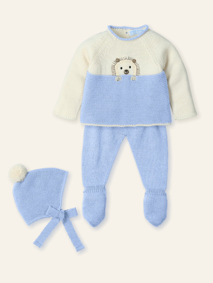Mac ilusion Baby Boys Three Piece "Hedgehog" Set - 9813 - CIELO - BLUE