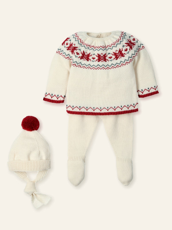 Mac ilusion Baby Boys Three Knitted Set - 9819 - NATURAL