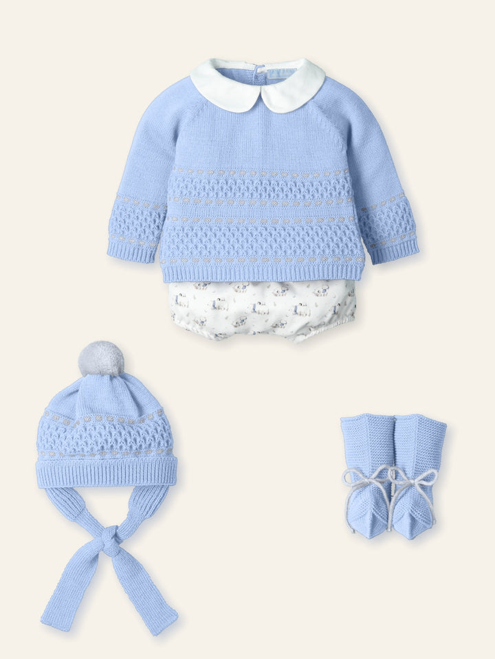 Mac ilusion Baby Boys Four Piece Knitted Set - 9840 - CIELO - BLUE
