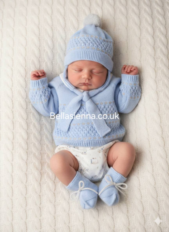 Mac ilusion Baby Boys Four Piece Knitted Set - 9840 - CIELO - BLUE