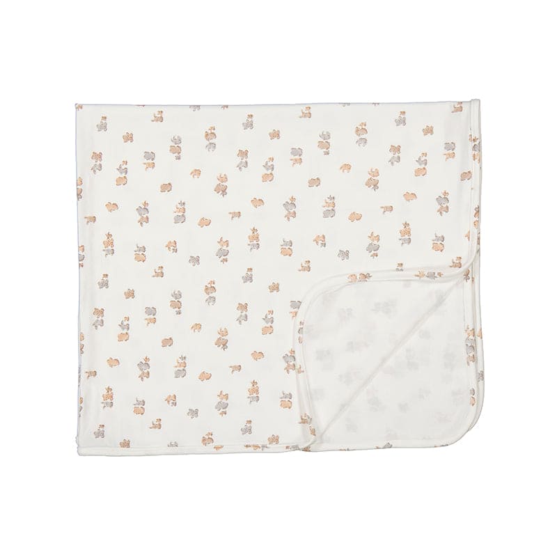 Mayoral Unisex Teddy Bear & Bunny Rabbit Print Baby Comforter - 9884