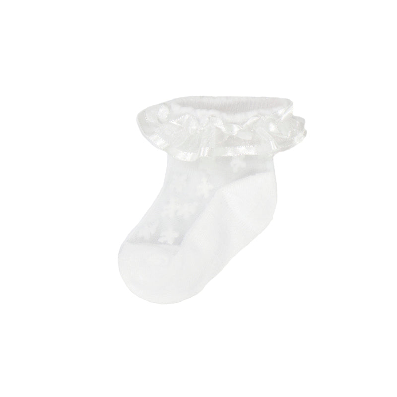 Mayoral White Plumetti Frill Socks - 9871
