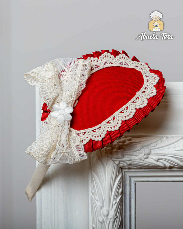 Abuela Tata Red & Cream Headband To Match - 2599397 - 0899397
