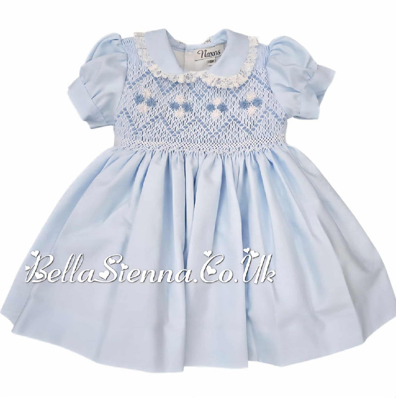 Naxos Girls Blue Smocked Dress 7623