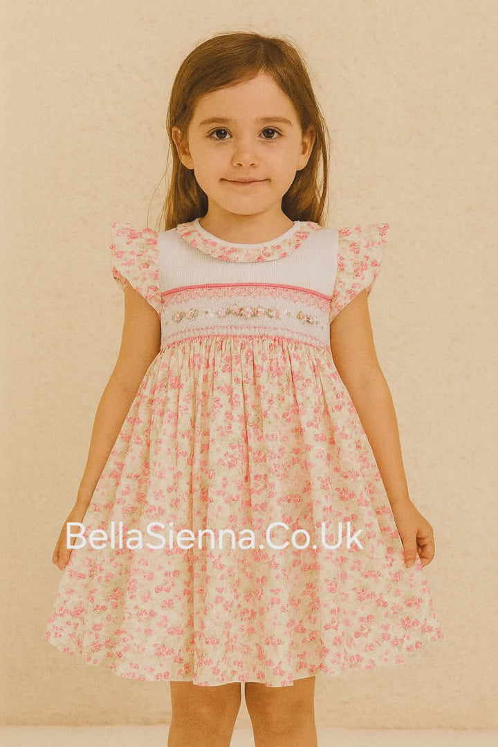 Pretty Originals Floral Smocked Summer Dress For Girls BD01938