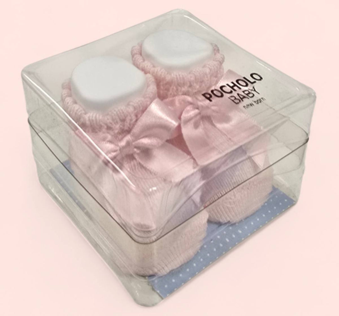 Pocholo Baby White Bow Newborn Ankle Socks  Socks (Copy)