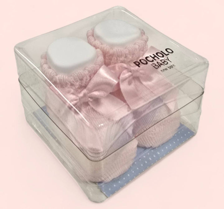 Pocholo Baby White Bow Newborn Ankle Socks  Socks (Copy)