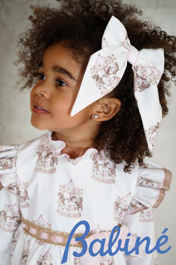 Babine Pink Carousel Hair Bow - 2612937