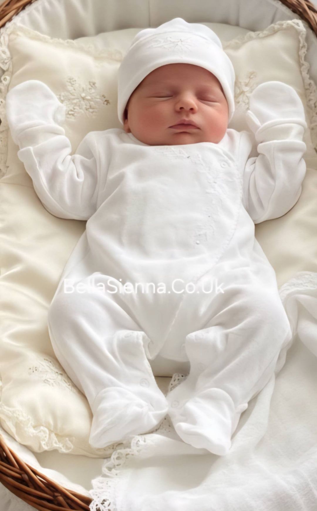 Sofija "AFRODYTA" Ivory Cotton 4 Piece Babygrow Set