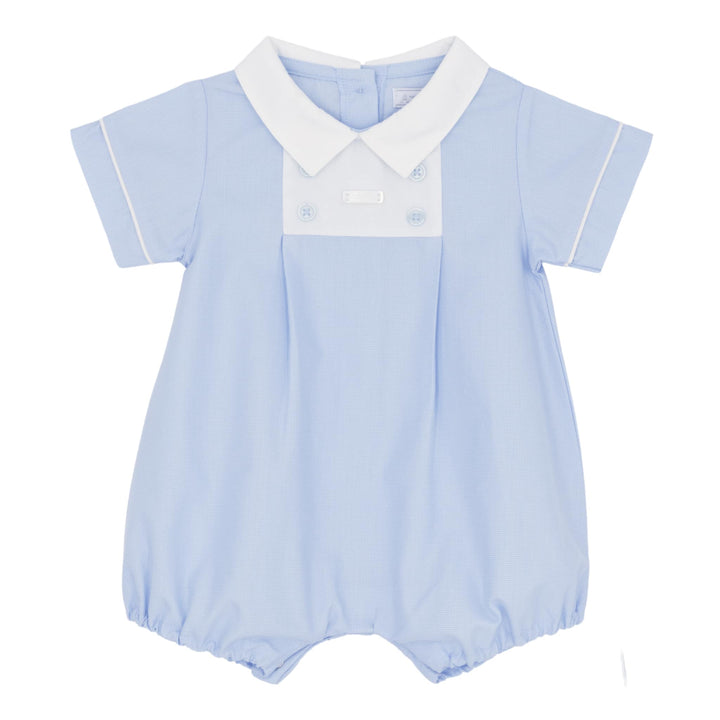 Amore Boys Blue & White Classic Gingham Romper - AM0085