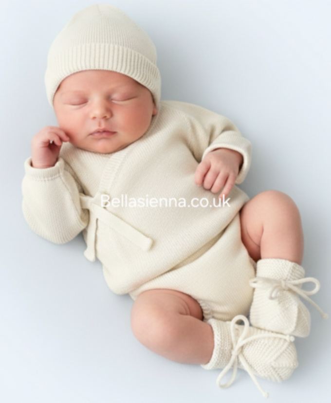 Mac ilusion Unisex Ivory Four Piece Knitted "Coming Home" Outfit - AS06V24