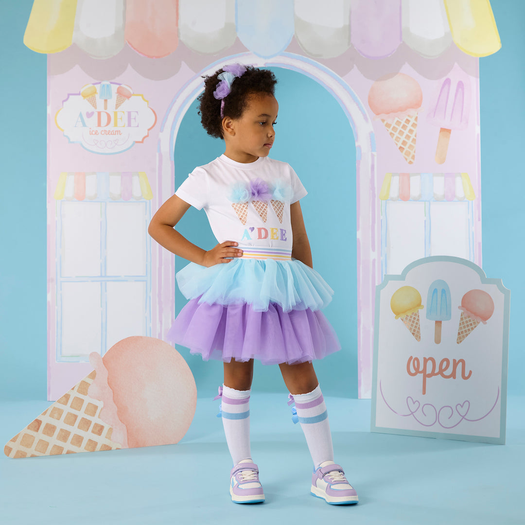 A Dee - S262511 SUZI - Ice Cream Pastel Tulle skirt set