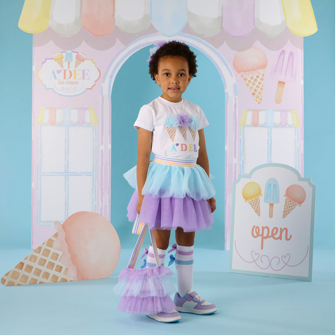 A Dee - S262511 SUZI - Ice Cream Pastel Tulle skirt set