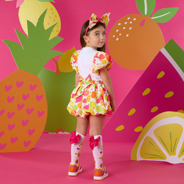 A Dee -S263523 TIA - Tutti frutti print puff skirt set