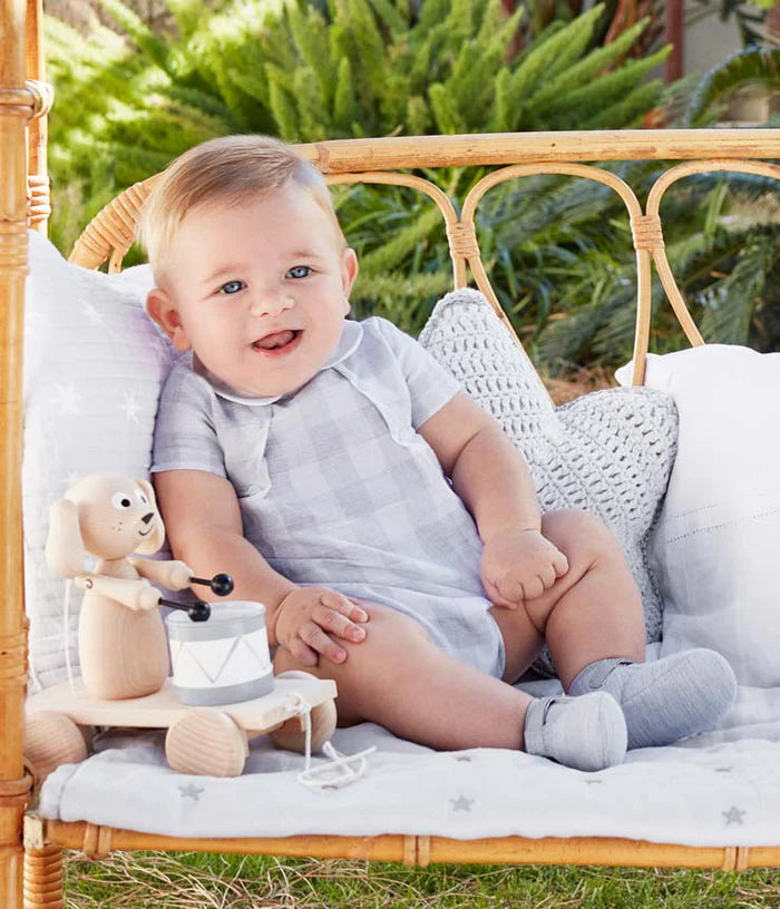 Mayoral Blue & White Romper - 1628
