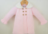 Pex Girls Pink Knitted Coat & Bonnet Set - Tamsin - B0772