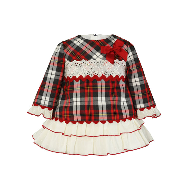 Miranda Tartan Dress Set For Toddlers 0136