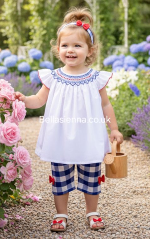 Pretty Originals Smocked Top & Leggings Set With Matching Headband - BD02050