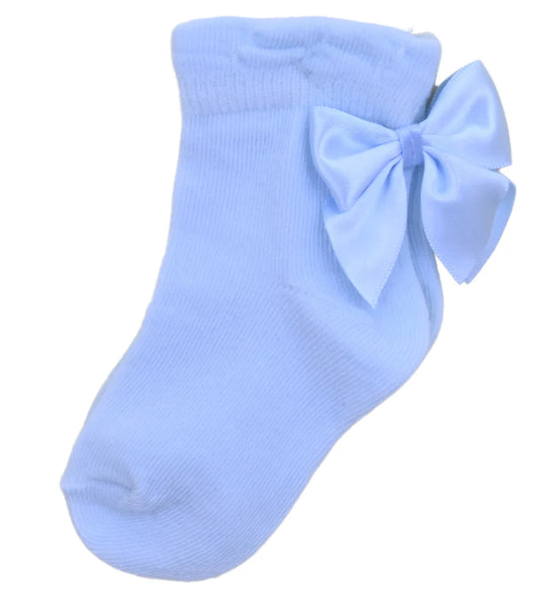 Pex Ribbon Ankle Socks Baby Blue