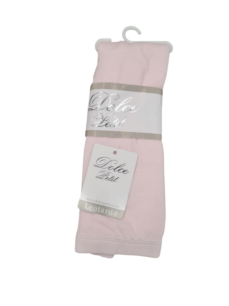 Dolce Petit Thick Ribbed Pink Tights