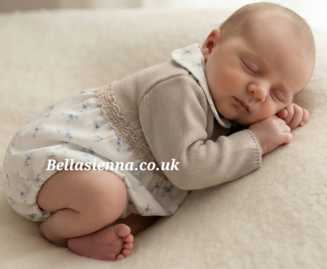 Beige/Natural Rocking Horse Romper - B097401510