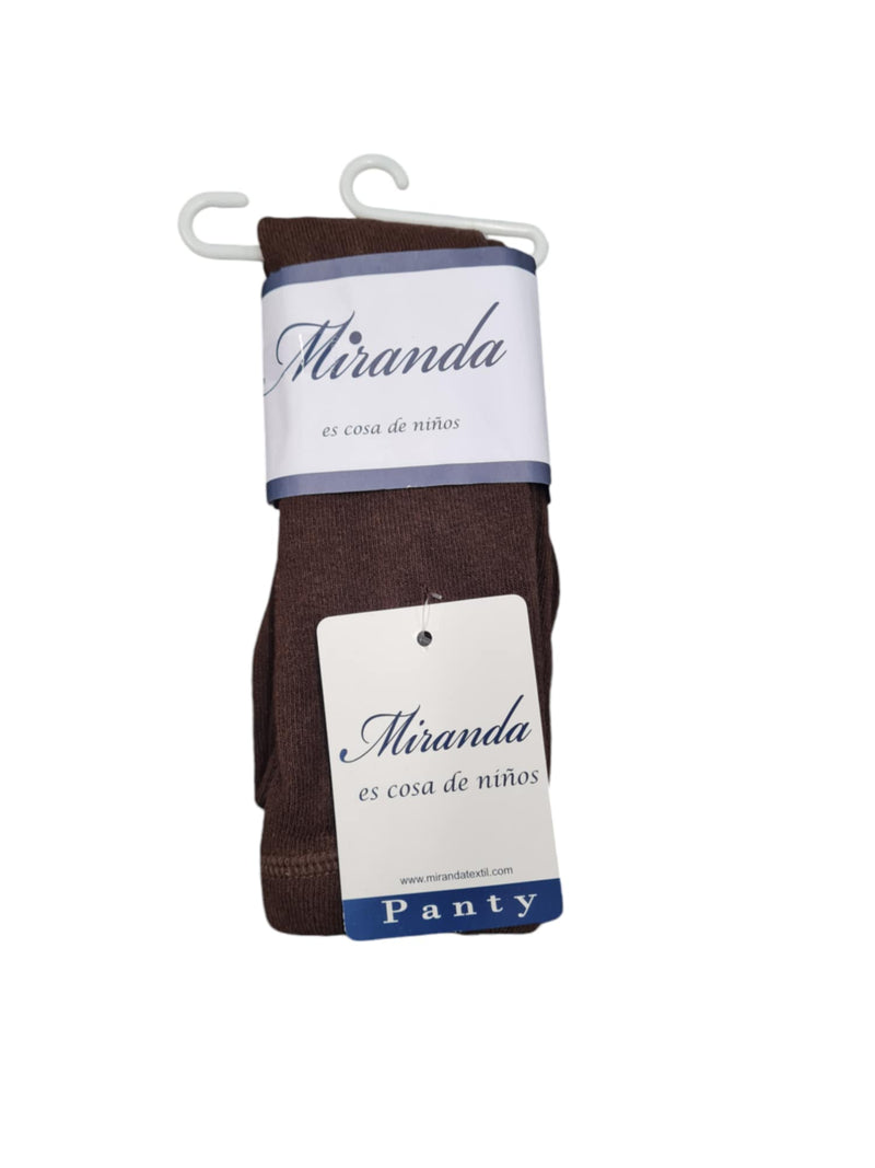 Miranda Ribbed Brown Tights