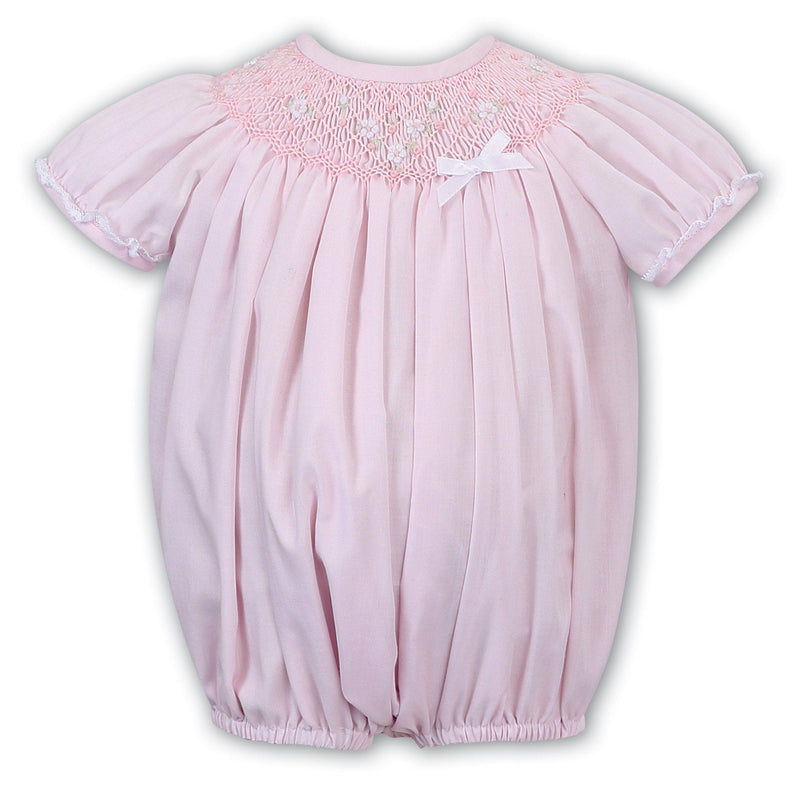 EXCLUSIVE TO BELLA SIENNA - Premature Baby Pink Bubble Hand Smocked Romper - C6004S