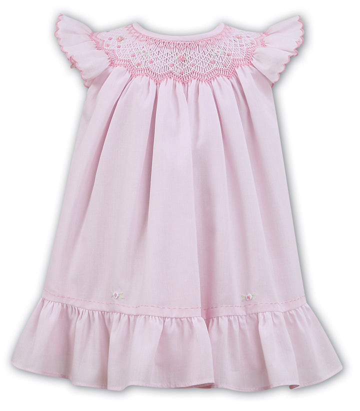 Sarah Louise Pink Heritage Collection Hand Smocked & Embroidered Dress - C7000