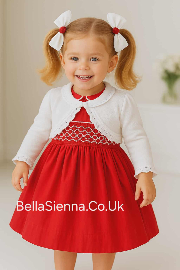 Pretty Originals White Bolero Cardigan With Bow - JP05130