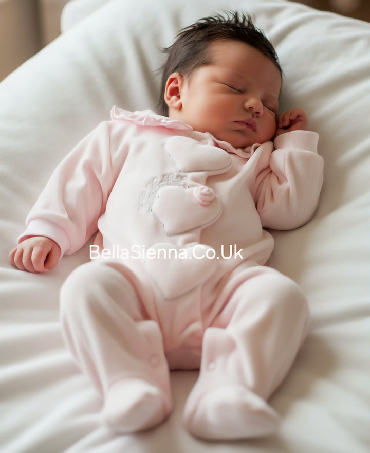 Sofija "CELESTIA" Pink Velour Babygrow