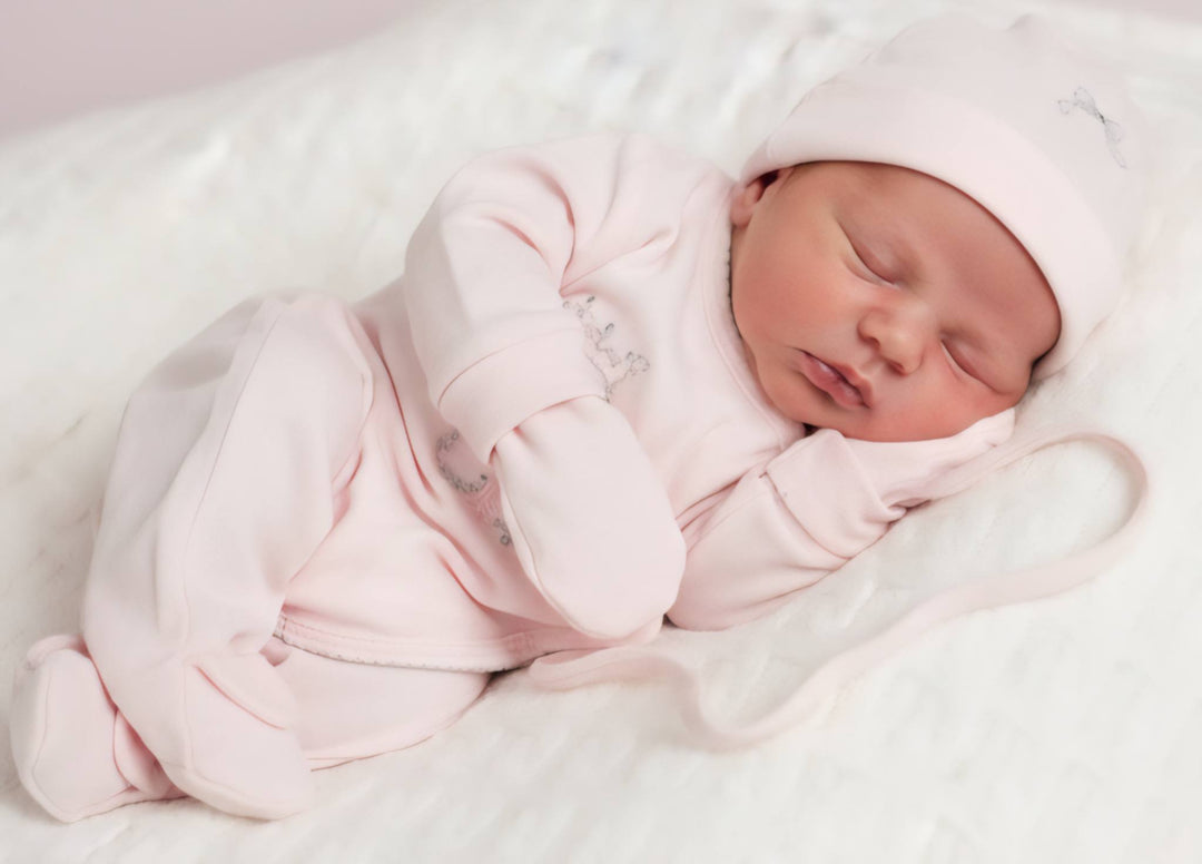 Sofija "CELESTIA" Pink Cotton 3 Piece Babygrow Set
