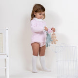 Calamaro Baby Girls Pink Jam Pants Set With Frill - 11007