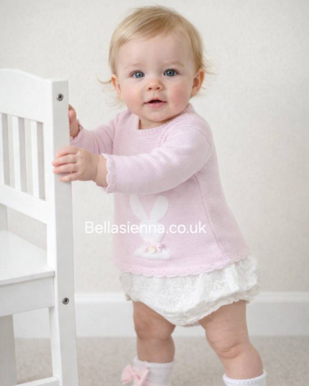 Girls Pink & White Bunny Rabbit Jumper & Jam Pants Set - DANI