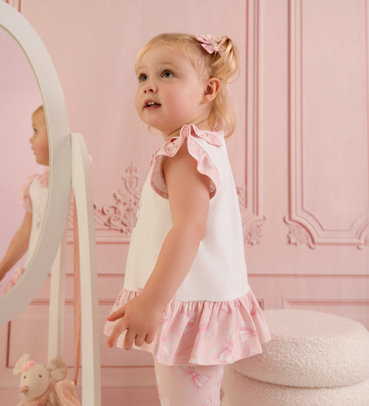 Little A - LA26106 Oriana - Bow print, ballerina legging set